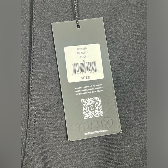 NWT CUTS Clothing Medium Black AO Jogger Performance Pants Work Office Casual - Picture 5 of 8